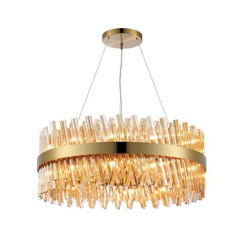 Boise Brass And Amber 24 Light Ceiling Pendant LT32149