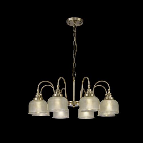 Evansville Antique Brass 8 Light Multi-Arm Pendant LT31504