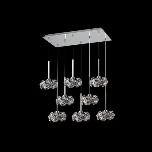 Ohio Polished Chrome 8 Light Bar Pendant LT32753