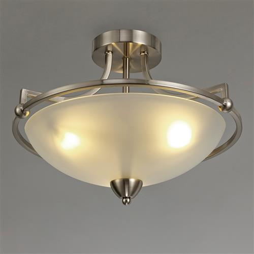 Olathe Satin Nickel 3 Light Semi-Flush Fitting LT30606