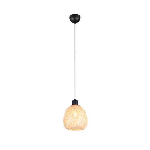 Amelie Black And Natural Bamboo Ceiling Pendant R31941036