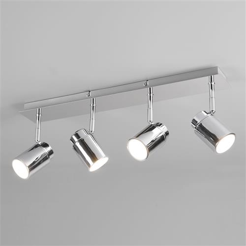 Angelo IP44 Chrome Bathroom Four Light Ceiling Spot 880400406