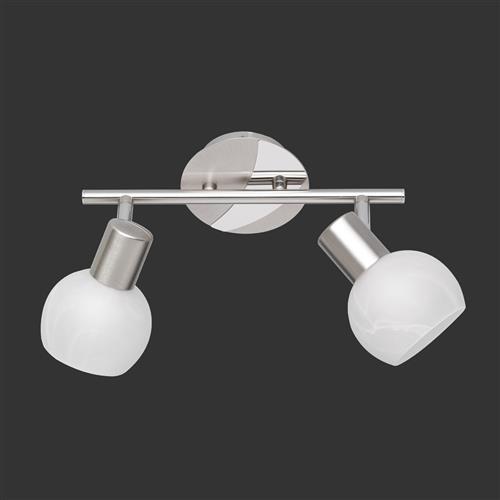 Antibes Matt Nickel and Alabaster Double Spotlight R80172007