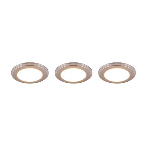 Argus LED Chrome RGB 3 Pack Of Recessed Downlights 653610306
