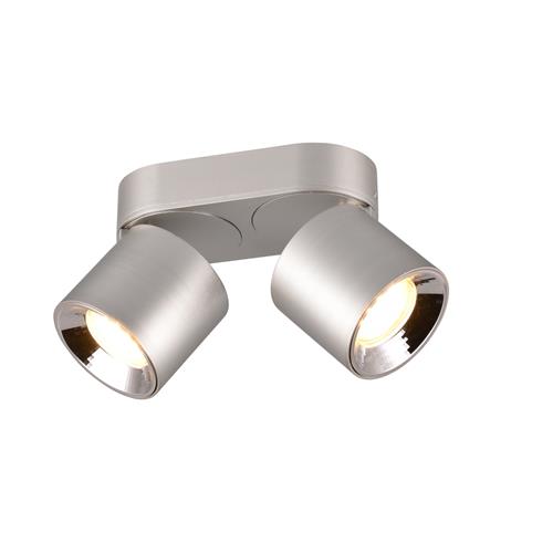 Guayana Matt Nickel Double Mounted Ceiling Spotlight 651000207