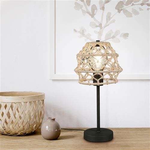 Hive Black And Natural Hemp Table Lamp R51681036