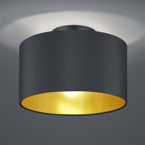 Hostel Black And Gold Semi-Flush Fitting 608200279