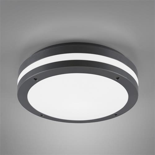Kendal IP54 Anthracite Outdoor LED Ceiling Flush Fitting R62151142