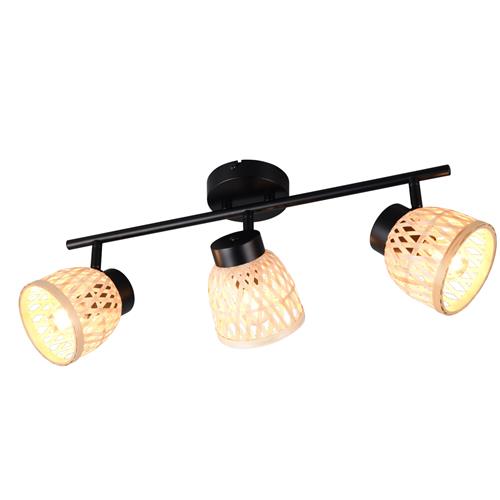 Laurent Black And Natural Bamboo Triple Spotlight R86093032