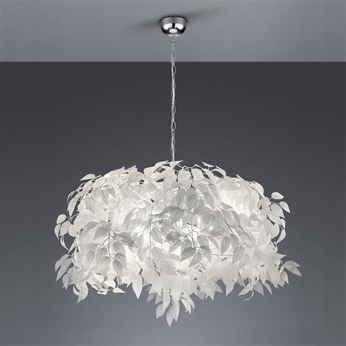 Leavy Chrome & White Large Ceiling Pendant R10464001