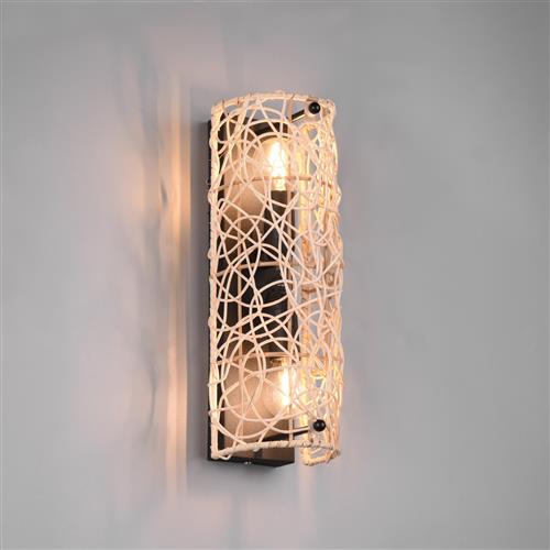 Lovis Dual Natural Rattan Meshwork Wall Light R21142036