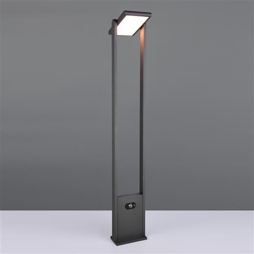 Malawi IP65 LED Hybrid Solar Outdoor Anthracite 1010mm Post Lamp 453769142