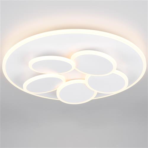 Mandala LED Dimmable White Flush Ceiling Fitting 653210631