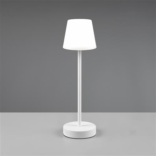 Martinez IP44 Rechargeable Matt White Touch Table Lamp R54086131