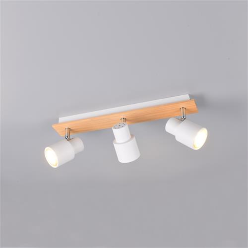 Pierre White And Natural Triple Wall Or Ceiling Spotlights R81983031