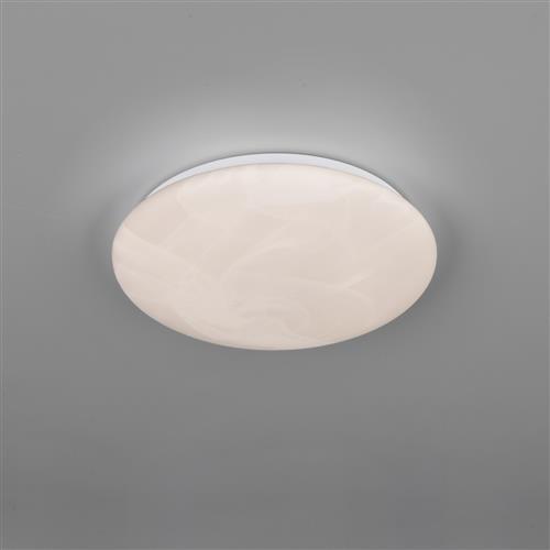 Umbria 280mm LED White Alabaster effect Flush Ceiling Light R64631101