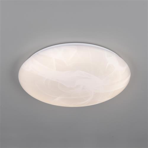 Umbria 380mm LED White Alabaster effect Flush Ceiling Light R64631901