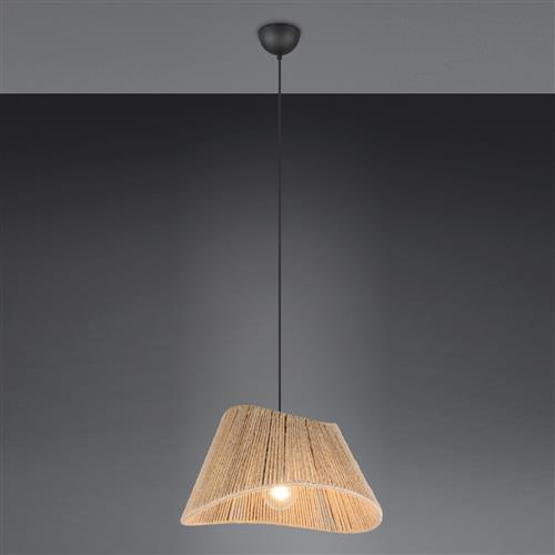 Valerie Black and Natural Jute Ceiling pendant R31881036