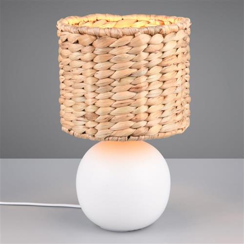 Vina 290mm Seagrass And White Table Lamp 518900101