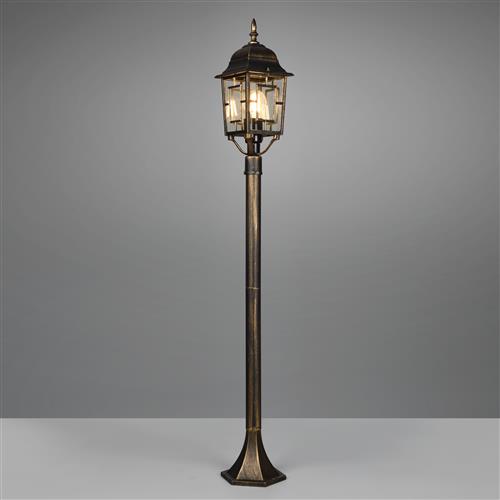 Volturno IP44 1000mm Antique Rust Outdoor Post Light 405960128