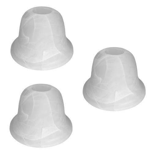 CTAG001 Pack Of Three Murano White Alabaster Glass Shades