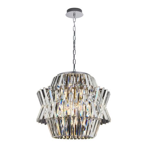 Crown Large Chrome And Crystal Ceiling Pendant ML0402