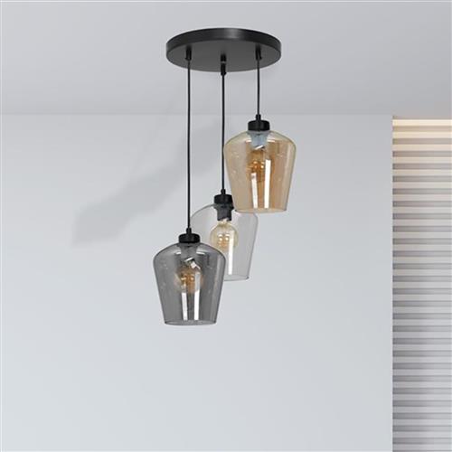 Santiago Mixed Glass 3-Light Ceiling Pendant MLP6614