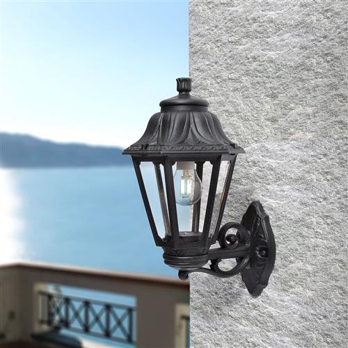 Anna Black Resin Dual-Fix IP55 Wall Light BISSO/ANNA