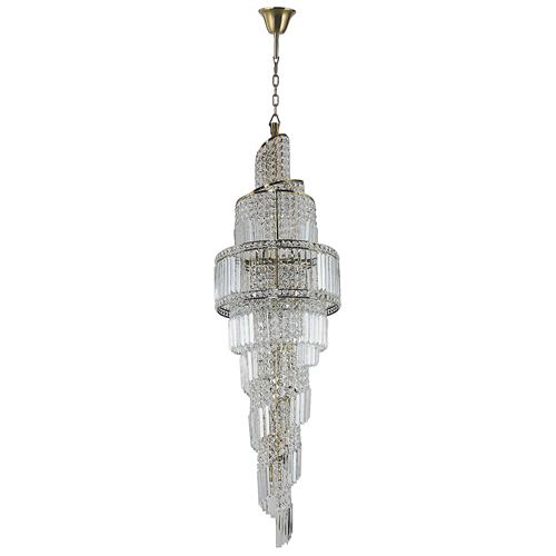 Miquella 19-Light Antique Brass Crystal Pendant LS0019AB