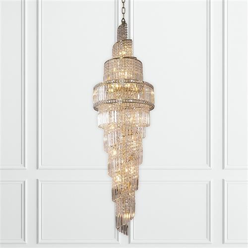 Miquella Antique Brass 24-Light Crystal Pendant LS0024AB