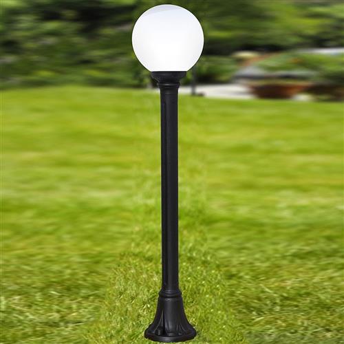 Mizar Globe Black Resin IP55 Garden Post MIZAR/G250