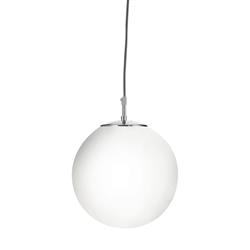 Atom Single Pendant Light Satin Silver And White 6066