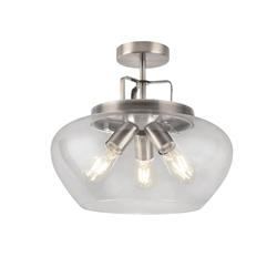 Dale Semi-Flush Triple Ceiling Light