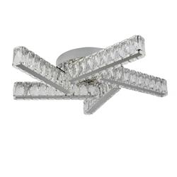 Clover LED Chrome/Crystal Semi Flush Ceiling Light 8125-5CC
