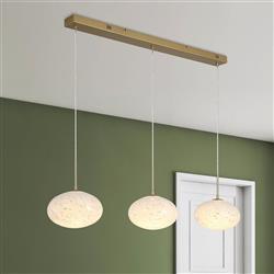 Confetti LED Gold (Colour) And Opal Three Light Ceiling Pendant 80823-3GO