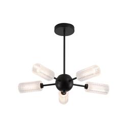 Cosmic Black Five Light Semi-Flush 96505-5BK
