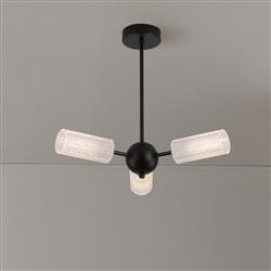 Cosmic Black Three Light Semi-Flush 96503-3BK