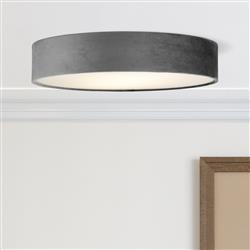 Drum Large Velvet Flush Ceiling Fitting