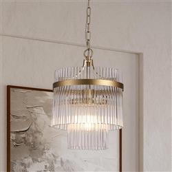 Lara Gold Metal And Glass Ceiling Pendant 11200-1GO