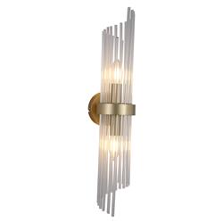 Lara Gold Metal And Glass Two Light Wall Fitting 11500-2GO