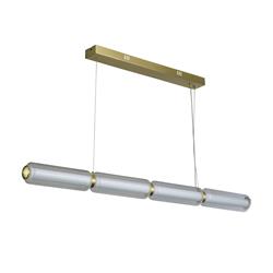 Mod LED Dimmable Satin Brass And Opal Ceiling Pendant 26254SB