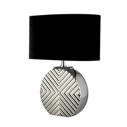 Regent Chrome And Black Table Lamp Complete 60804CC