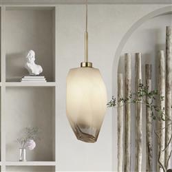Rocky Satin Brass Single Pendant 23141-1SB