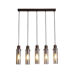 Sweden II Mocha And Amber Five Light Bar Pendant 88921-5MO