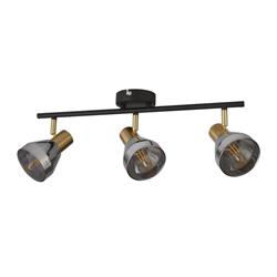 Westminster Black And Smoked 3 Light Ceiling Spot 23801-3SM
