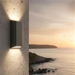 Alice IP65 Rated LED Outdoor Graphite Resin Wall Light 4157GP