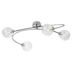 Atom 4-Light Clear Glass Ceiling Fitting