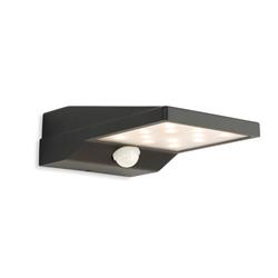 Cyrus LED IP54 Solar PIR Black Outdoor Wall Light 3862GP