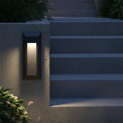 Enzo Rectangle IP65 Graphite Outdoor LED Wall Light 6811GP