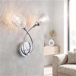 Henley Chrome 2 Arm Wall Light 7641CH